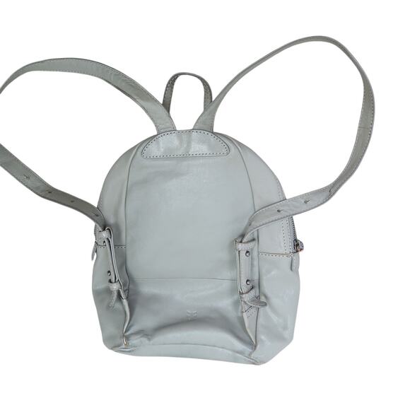 FRYE Light Grey Leather Small Backpack Purse - Picture 3 of 6